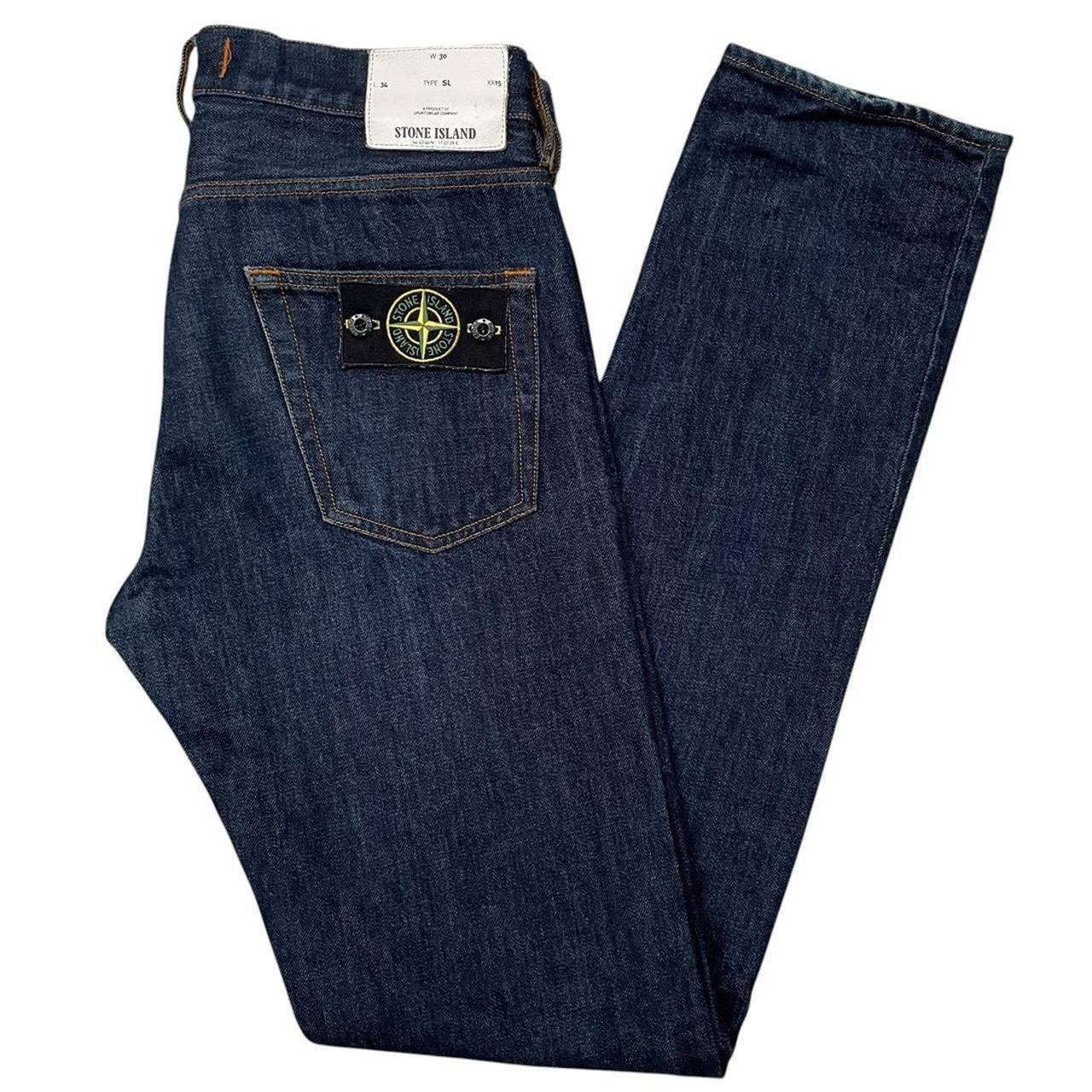 Stone Island AW 2015 Navy Blue Skinny Fit Denim Jeans
