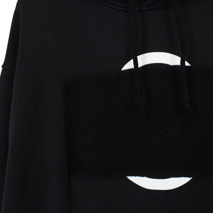 Maison Margiela MM6 Black Cotton Patch Hoodie Jumper