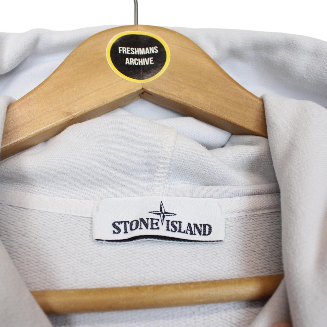 Stone Island AW 2018 Light Blue Cotton Hoodie Jumper