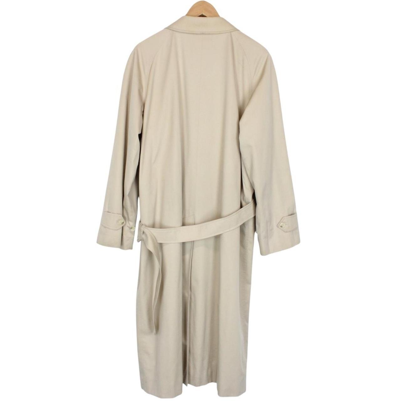 Vintage 90s Burberry Beige Single Breasted Belted Trench Coat