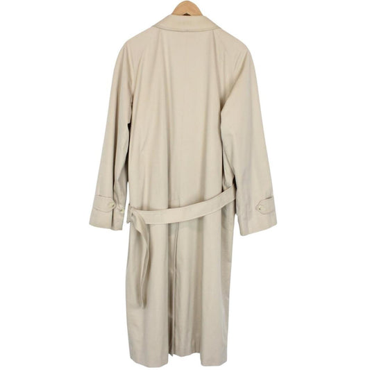 Vintage 90s Burberry Beige Single Breasted Belted Trench Coat