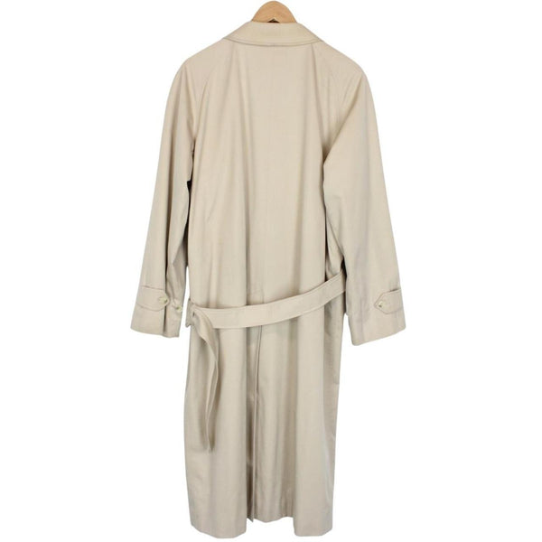Vintage 90s Burberry Beige Single Breasted Belted Trench Coat