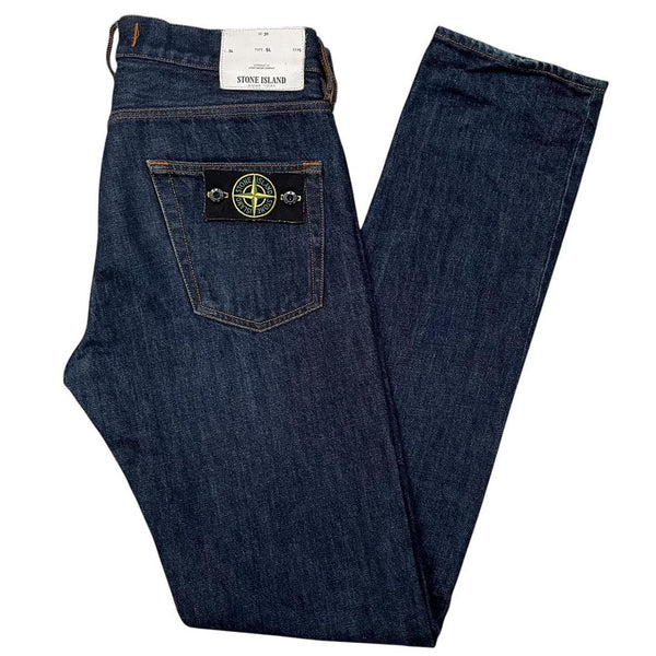 Stone Island SS 2015 Navy Blue Slim Fit Denim Jeans