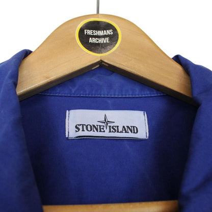 Stone Island AW 2015 Blue Full Zip Cotton Overshirt Jacket