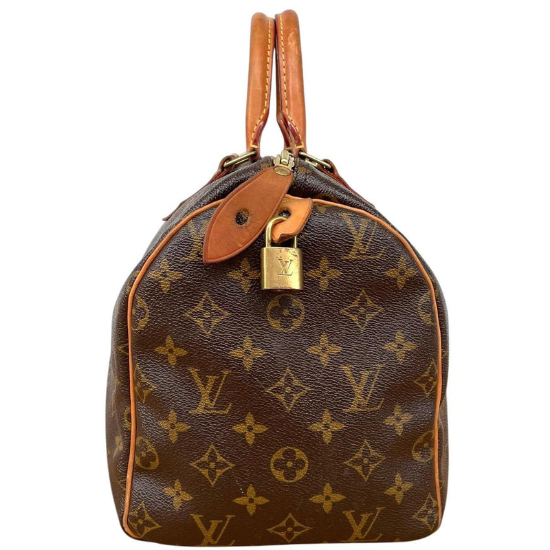 Louis Vuitton 2012 Speedy 30 Brown and Beige Monogram Coated Canvas Bag