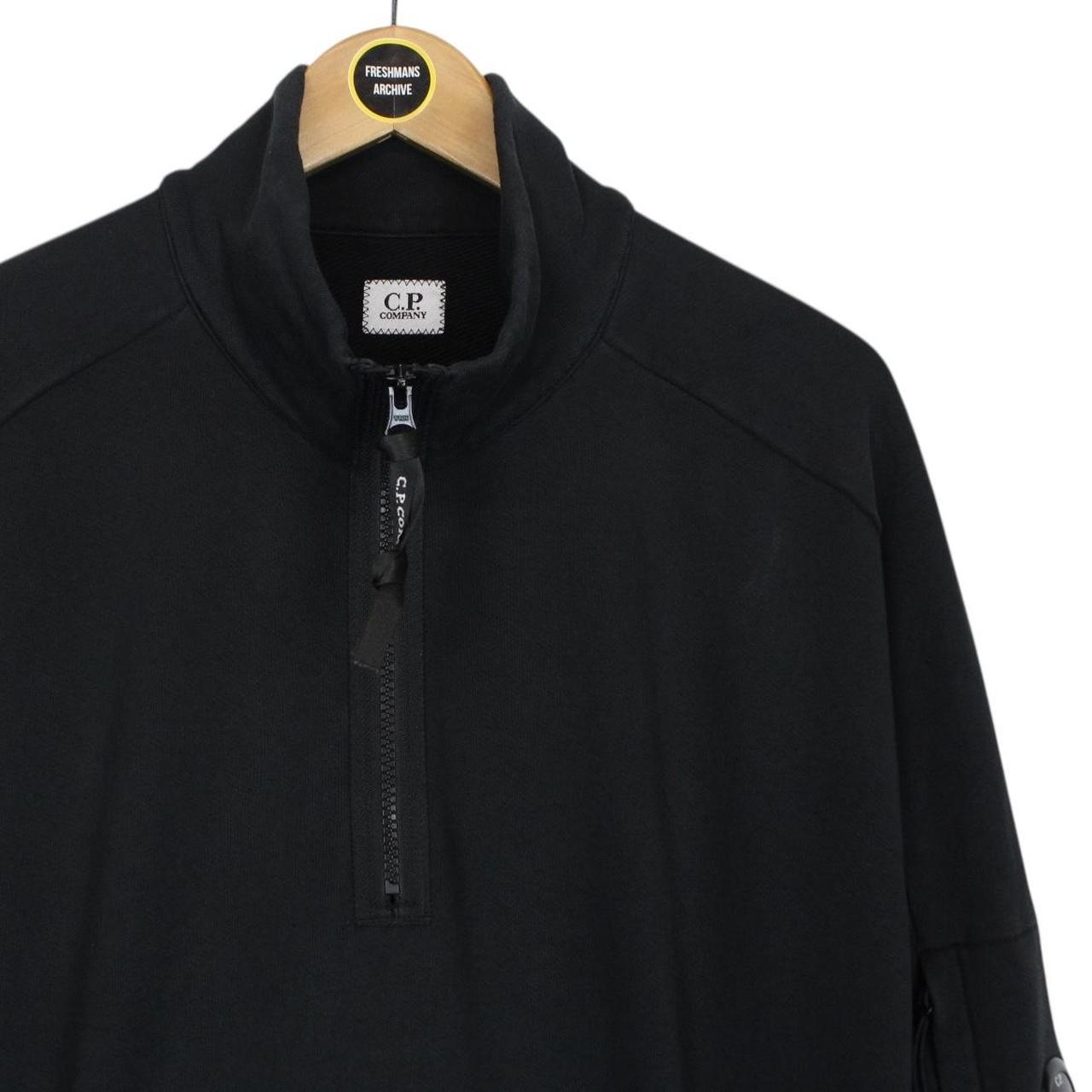 CP Company Black 1/4 Zip Lens Sweatshirt Jumper