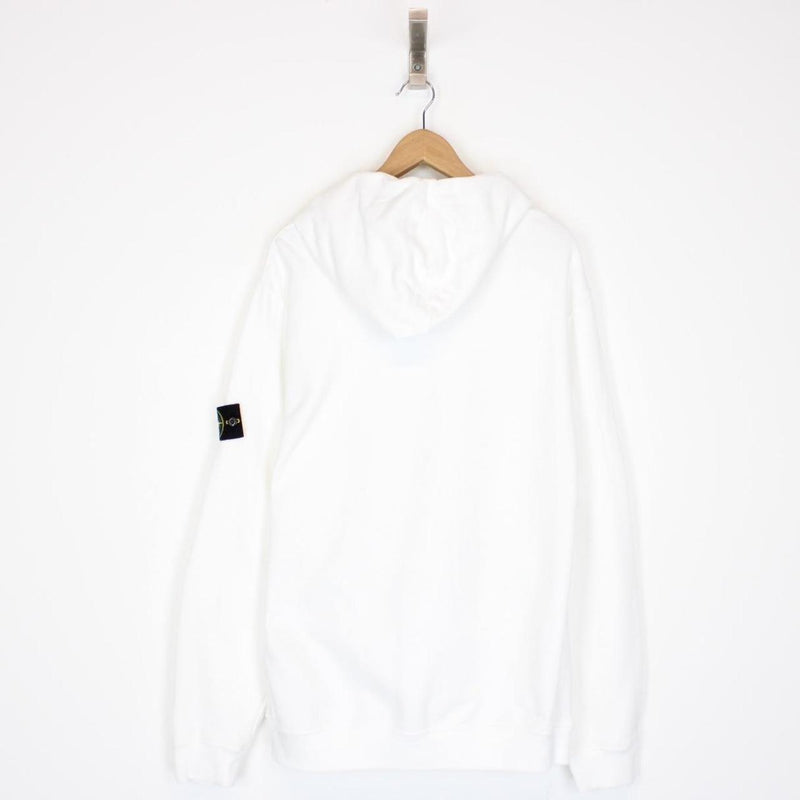 Stone Island AW 2024 White Heavyweight Hoodie Jumper