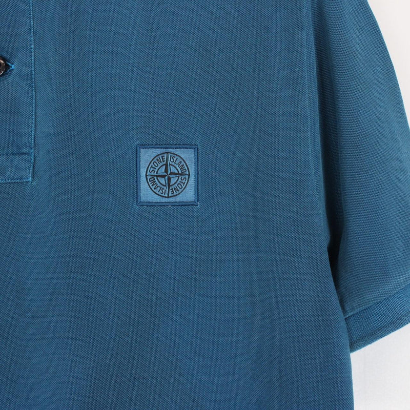 Stone Island SS 2015 Blue Short Sleeve Compass Polo Shirt