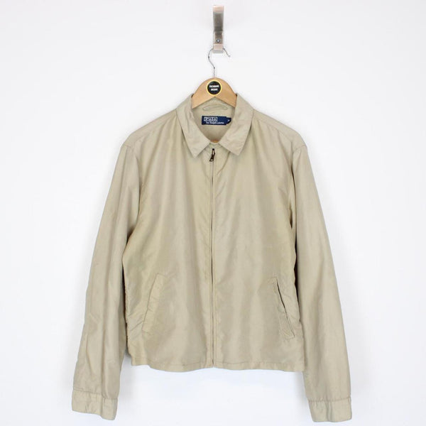 Vintage 90s Polo Ralph Lauren Beige Nylon Harrington Jacket