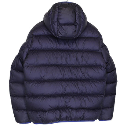 Moncler Chauvon Navy Blue Full Zip Hooded Down Jacket