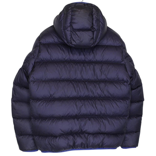 Moncler Chauvon Navy Blue Full Zip Hooded Down Jacket