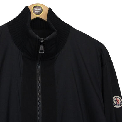 Moncler Black Full Zip Nylon Lightweight Jacket