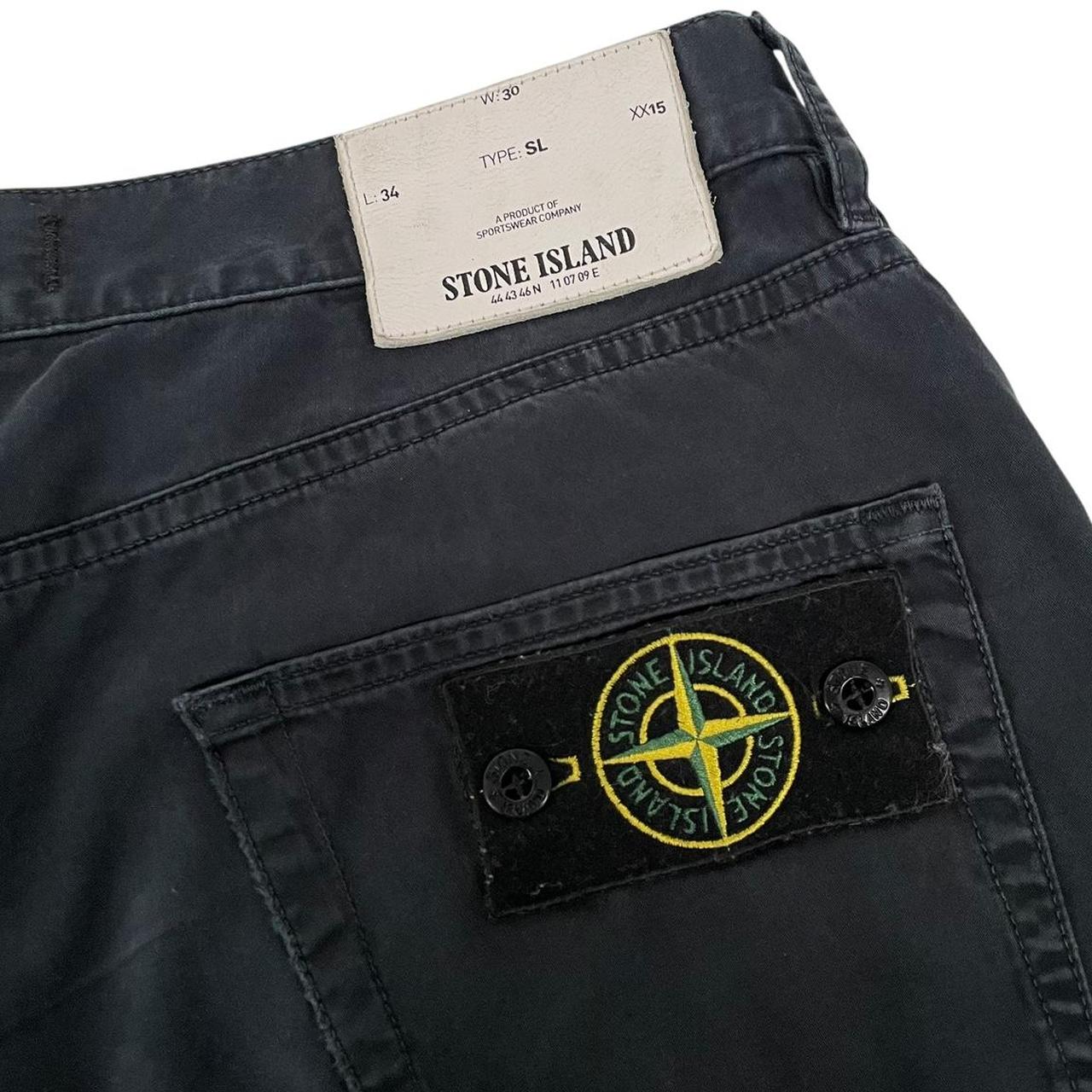 Stone Island SS 2017 Black Slim Fit Cotton Trousers