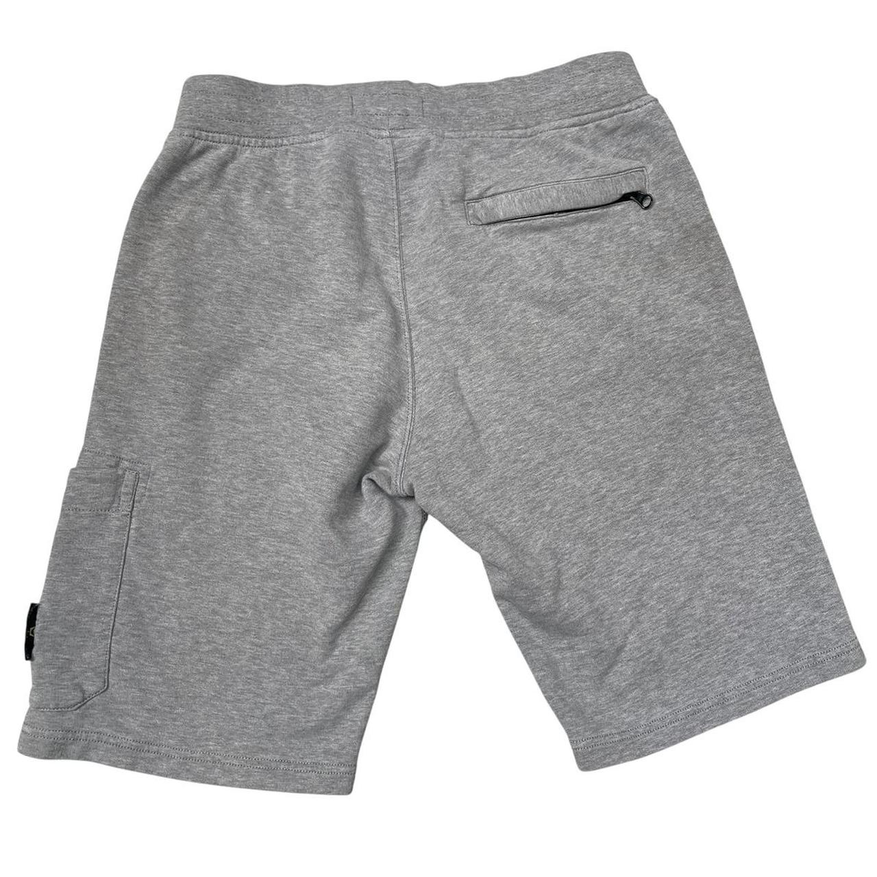 Stone Island Grey Cotton Jogger Shorts