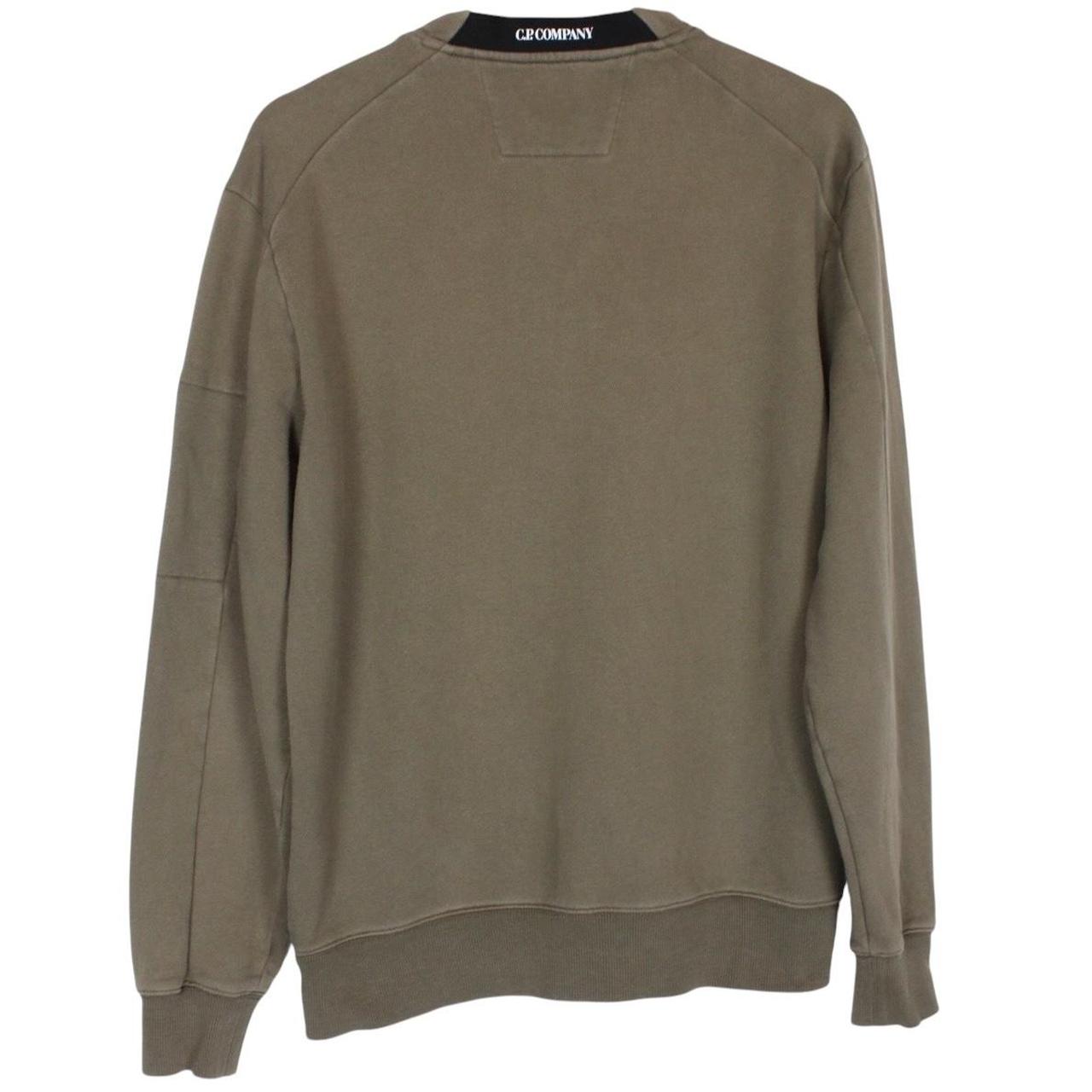 CP Company Khaki Brown Lens Cotton Sweatshirt Jumper