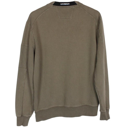 CP Company Khaki Brown Lens Cotton Sweatshirt Jumper