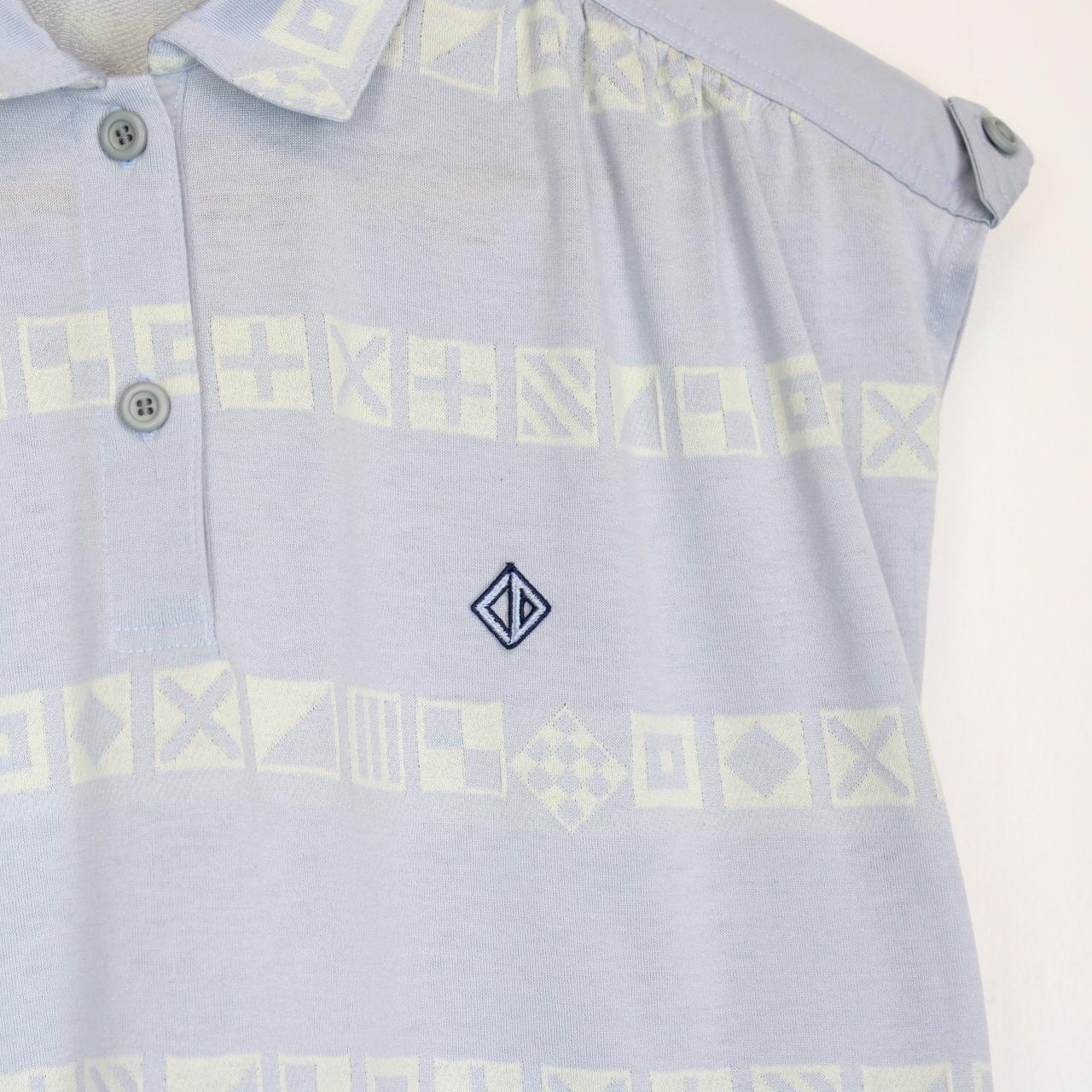 Vintage 90s Christian Dior Sports Light Blue Sleeveless Top