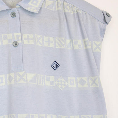 Vintage 90s Christian Dior Sports Light Blue Sleeveless Top