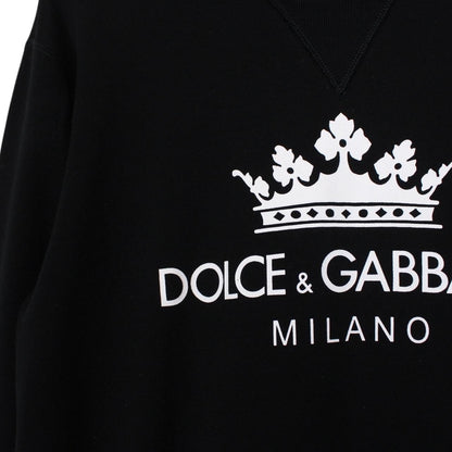 Dolce and Gabbana Black and White Logo Print Sweatshirt Jumper