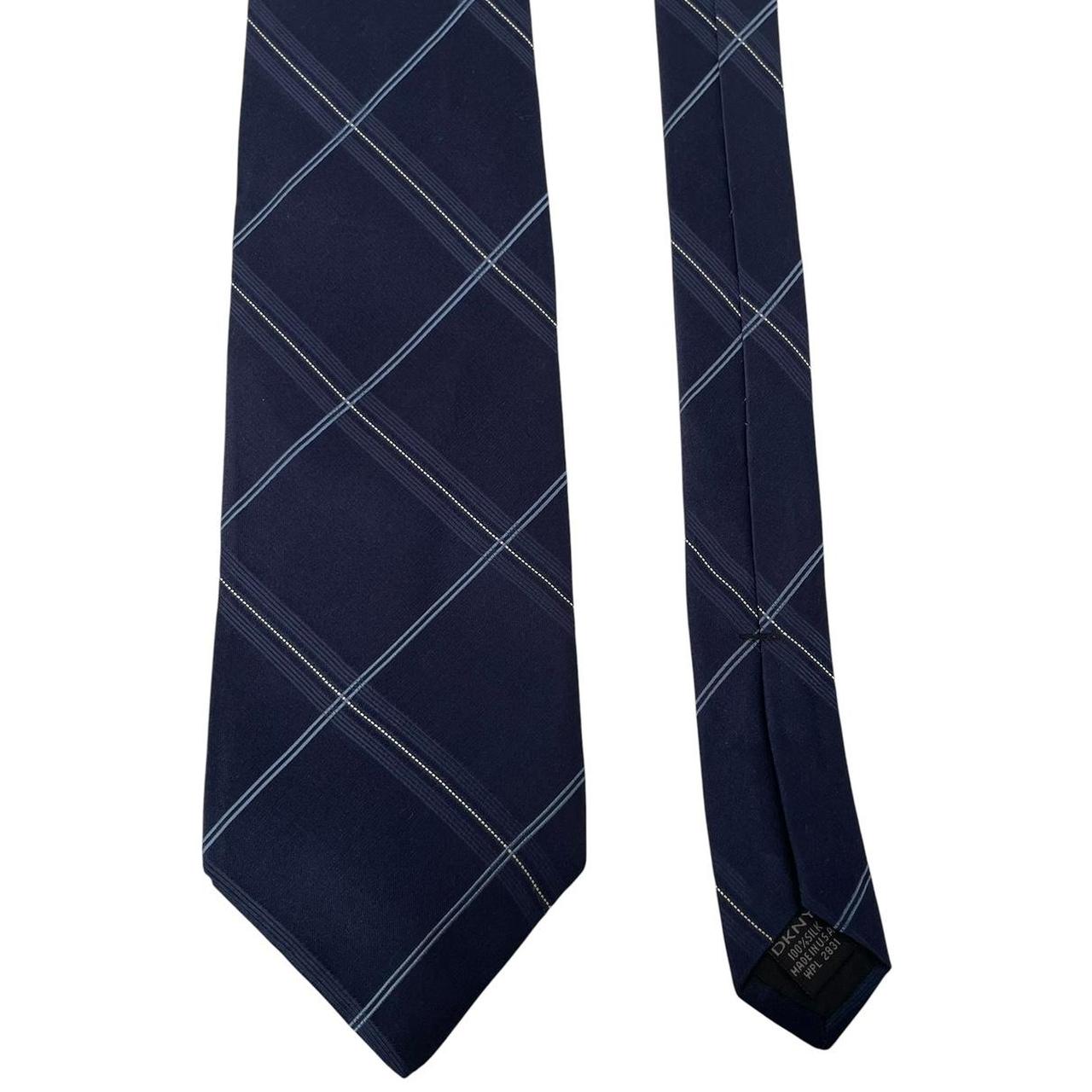 Vintage DKNY Navy Blue Silk Tie