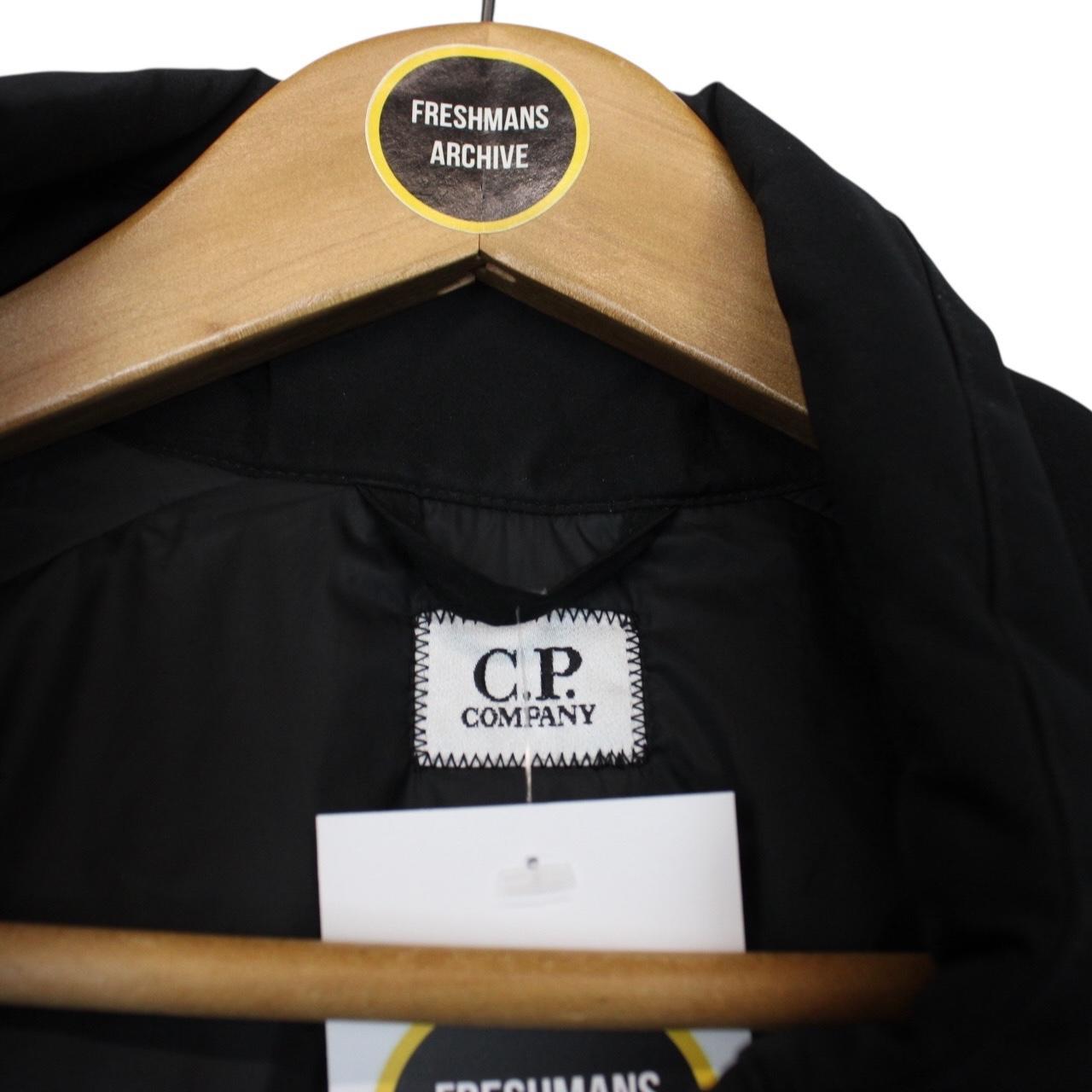 CP Company Blue Full Zip Pro-Tek Quilted Logo Print Jacket