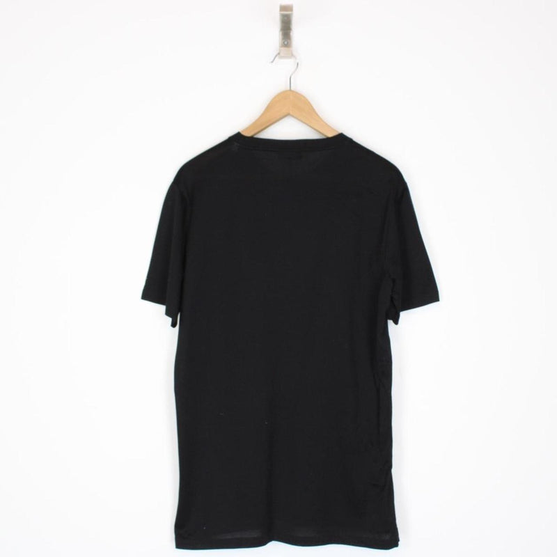 Lanvin Black and White Short Sleeve Footprint T-Shirt