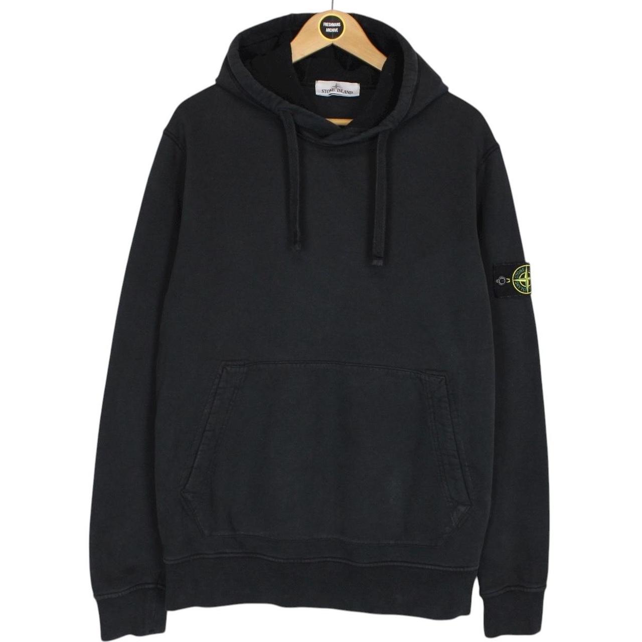 Stone Island AW 2022 Black Cotton Hoodie Jumper