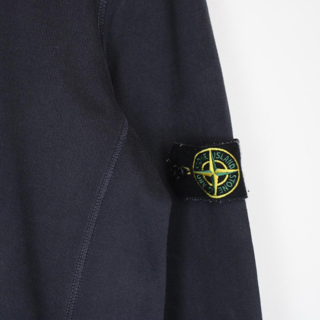 Vintage Stone Island SS 2009 Navy Blue Cotton 1/4 Zip Sweatshirt Jumper
