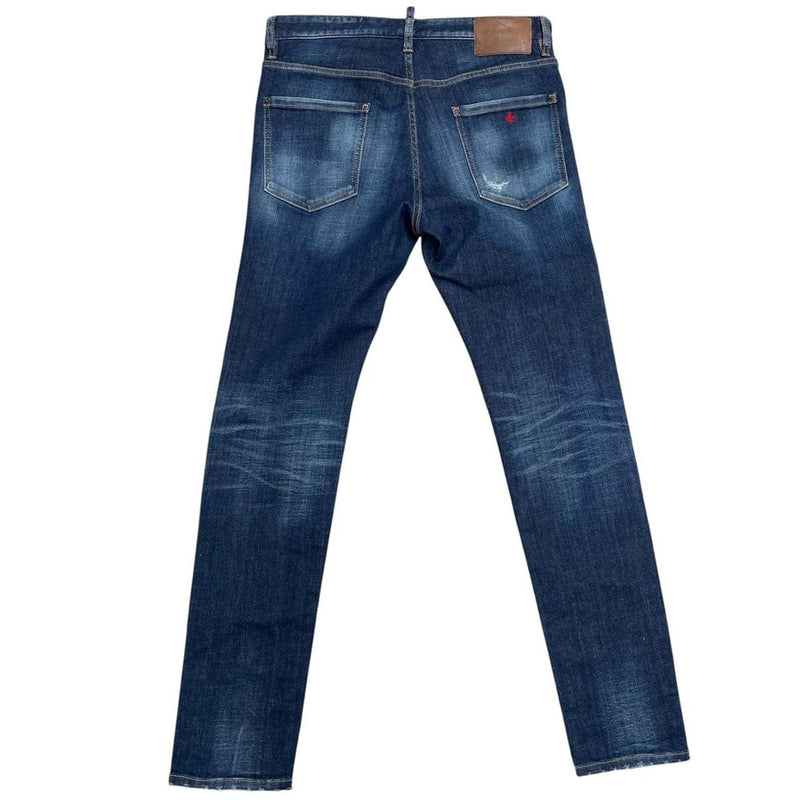 Dsquared2 Navy Blue Dark Basic Wash Cool Guy Slim Fit Jeans