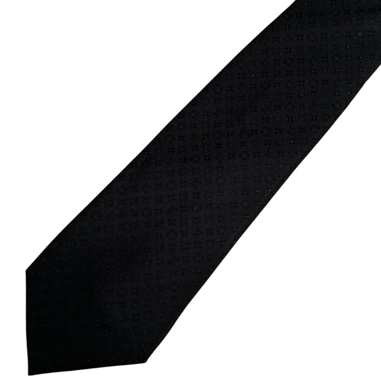 Louis Vuitton Black LV Monogram Silk Tie