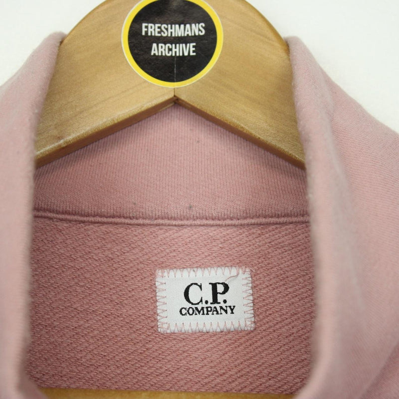 CP Company Pink 1/4 Zip Lens Sweatshirt Jumper