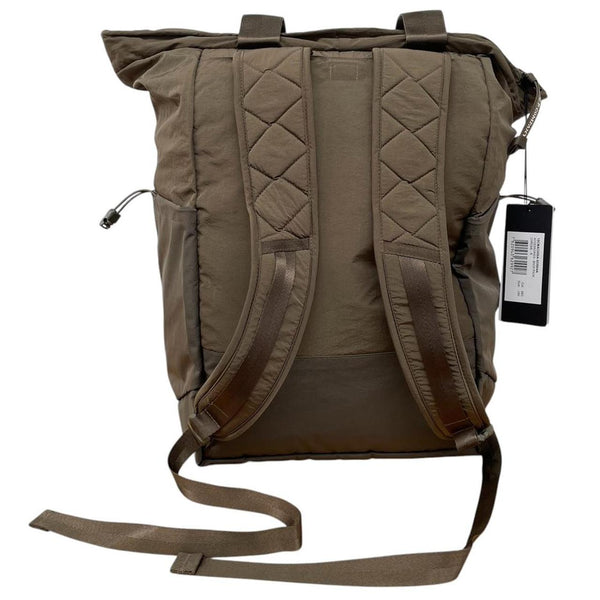 CP Company Ivy Green Logo Embroidered Chrome-R Nylon Tote Backpack