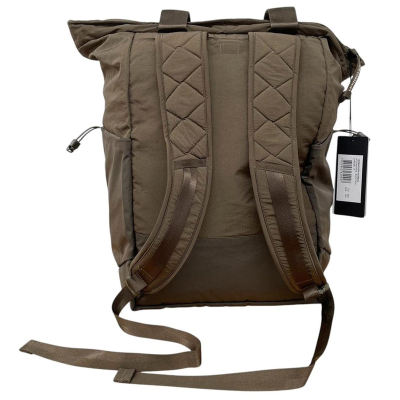 CP Company Ivy Green Logo Embroidered Chrome-R Nylon Tote Backpack