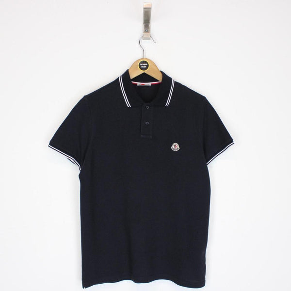 Moncler Maglia Manica Corta Navy Blue Short Sleeve Polo Shirt