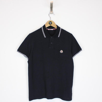 Moncler Maglia Manica Corta Navy Blue Short Sleeve Polo Shirt