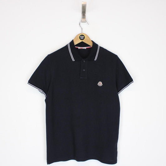 Moncler Maglia Manica Corta Navy Blue Short Sleeve Polo Shirt