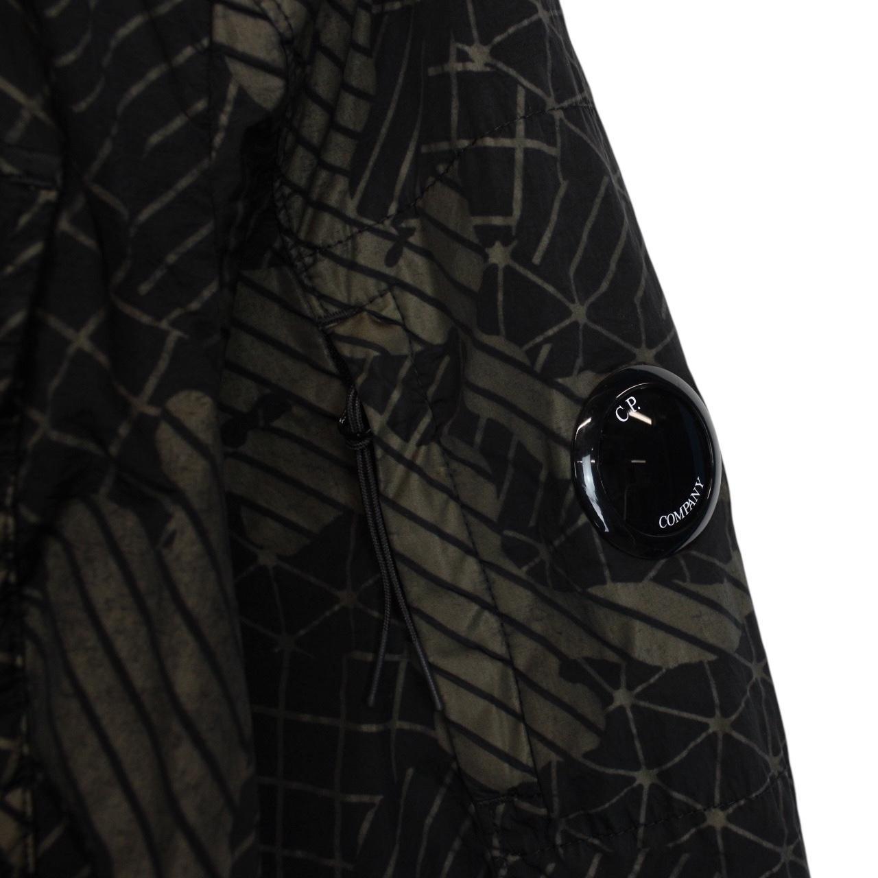 CP Company Black Full Zip Camo Net Lens Overshirt Jacket