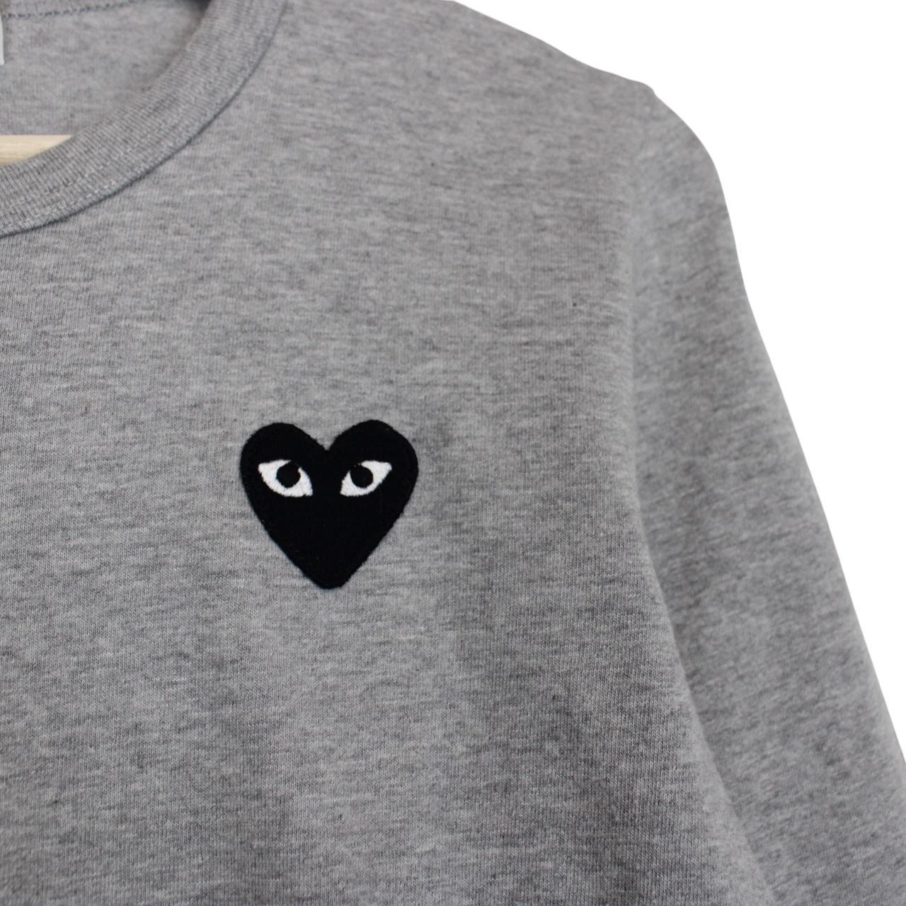 Comme des Garcons Grey and Black Long Sleeve T-Shirt