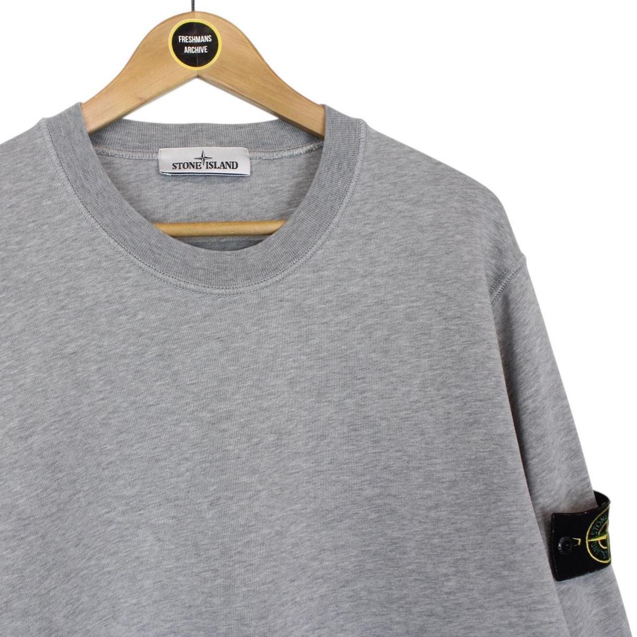 Stone Island AW 2021 Grey Cotton Sweatshirt Jumper
