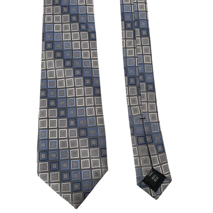 Michael Kors Grey and Blue Silk Tie