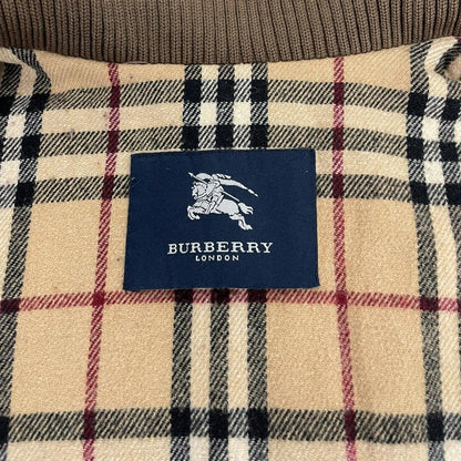 Burberry London Beige Wool Nova Check Lined Full Zip Jacket
