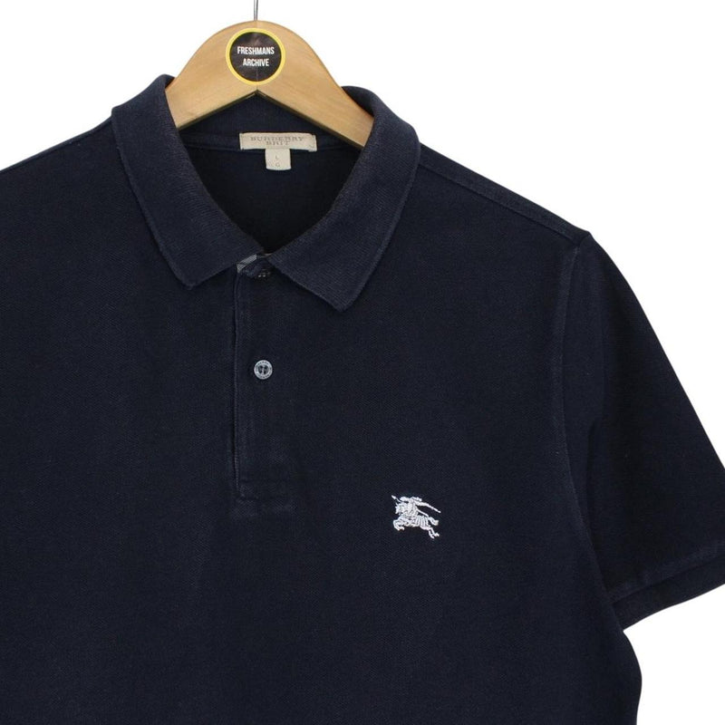 Burberry Brit Navy Blue Nova Check Short Sleeve Cotton Polo Shirt
