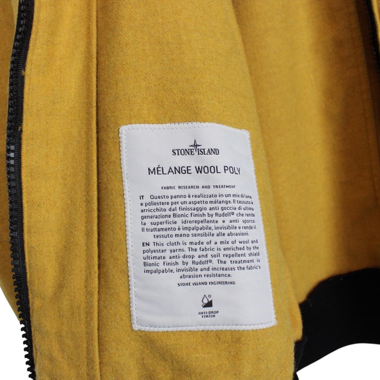Stone Island AW 2014 Yellow Melange Wool Poly Hooded Jacket