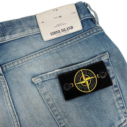Stone Island SS 2016 Light Blue Skinny Fit Denim Jeans