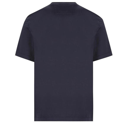 CP Company Navy Blue 70/2 Logo Print Cotton Short Sleeve T-Shirt