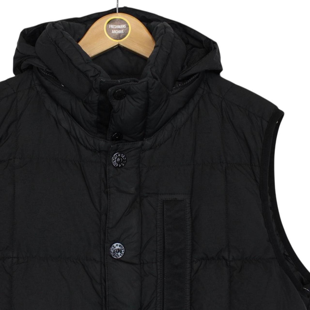 Stone Island AW 2019 Black Garment Dyed Crinkle Reps NY Down Gilet / Bodywarmer