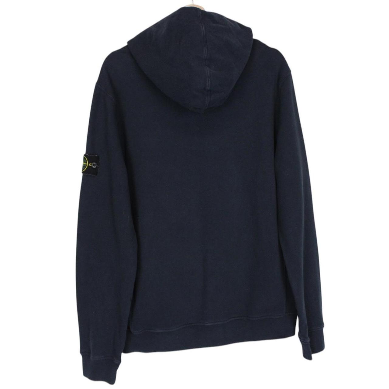 Stone Island AW 2024 Navy Blue Cotton Hoodie Jumper