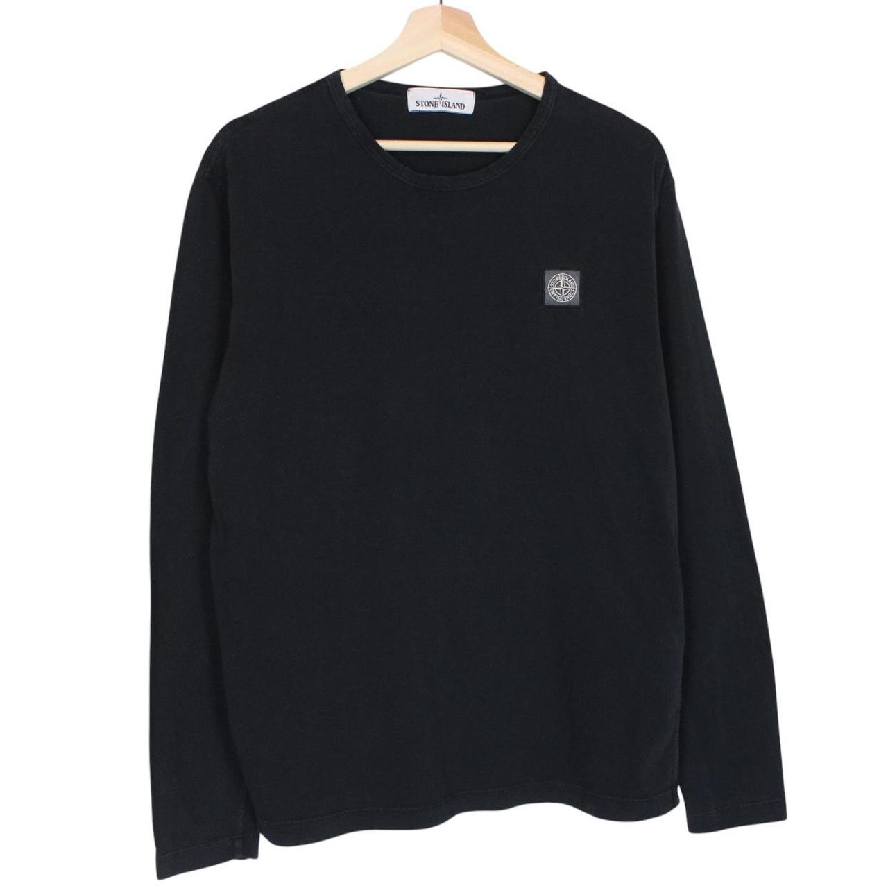 Stone Island SS 2018 Black Long Sleeve Compass T-Shirt