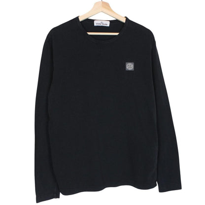 Stone Island SS 2018 Black Long Sleeve Compass T-Shirt