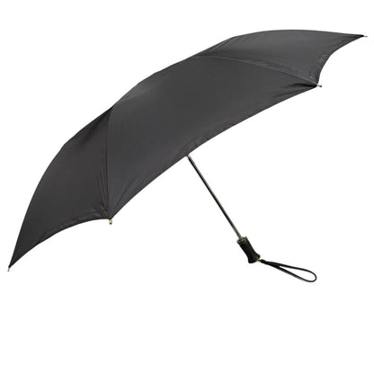 Vintage 80s Burberry Black Folding Umbrella with Nova Check Cover